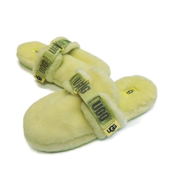 UGG Mens Size 9 Fluff It Slip On Sheepskin Slippers 1118150 Margarita - Picture 4 of 8